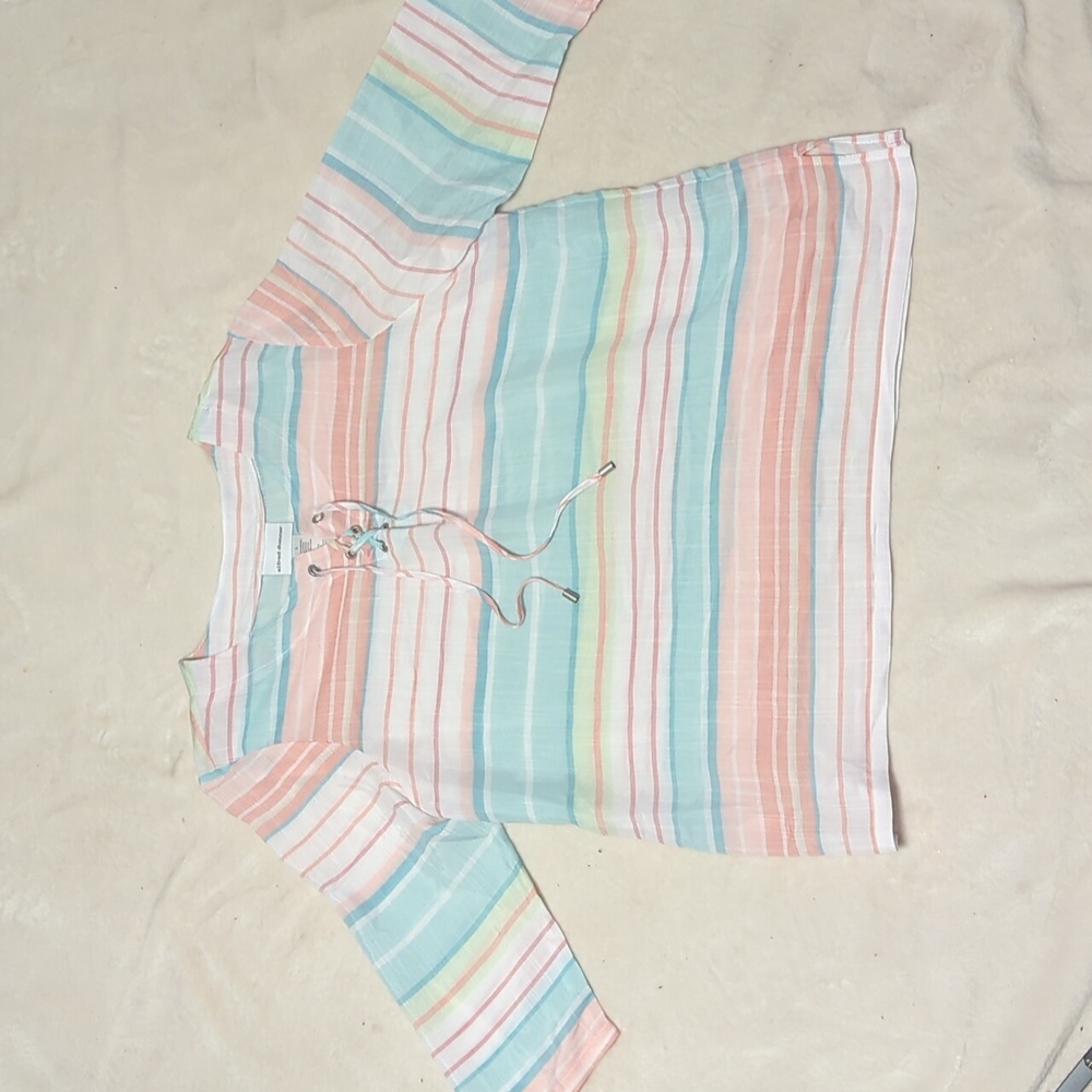 Alfred dinner woman's 3/4 sleeve blouse size large